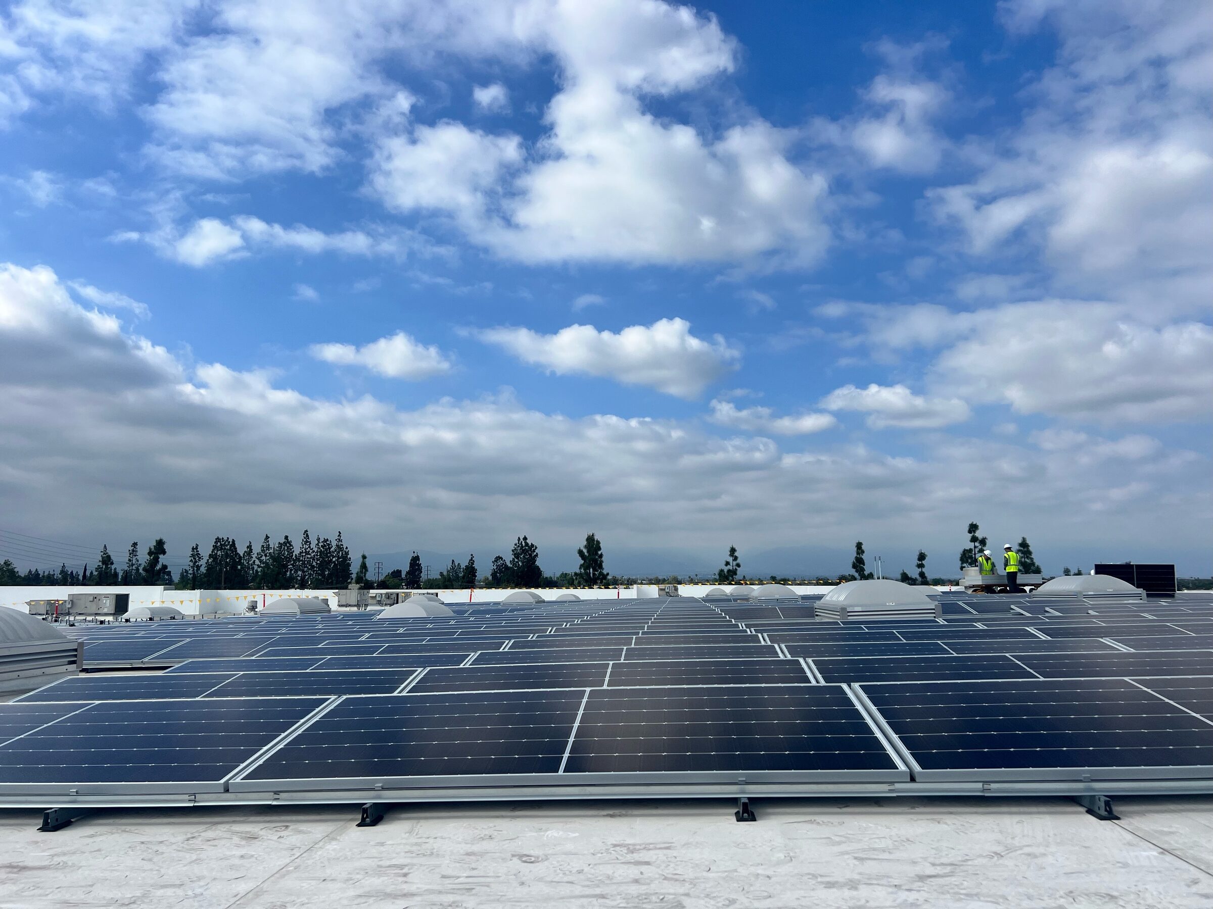 Solar installation in Chino, California