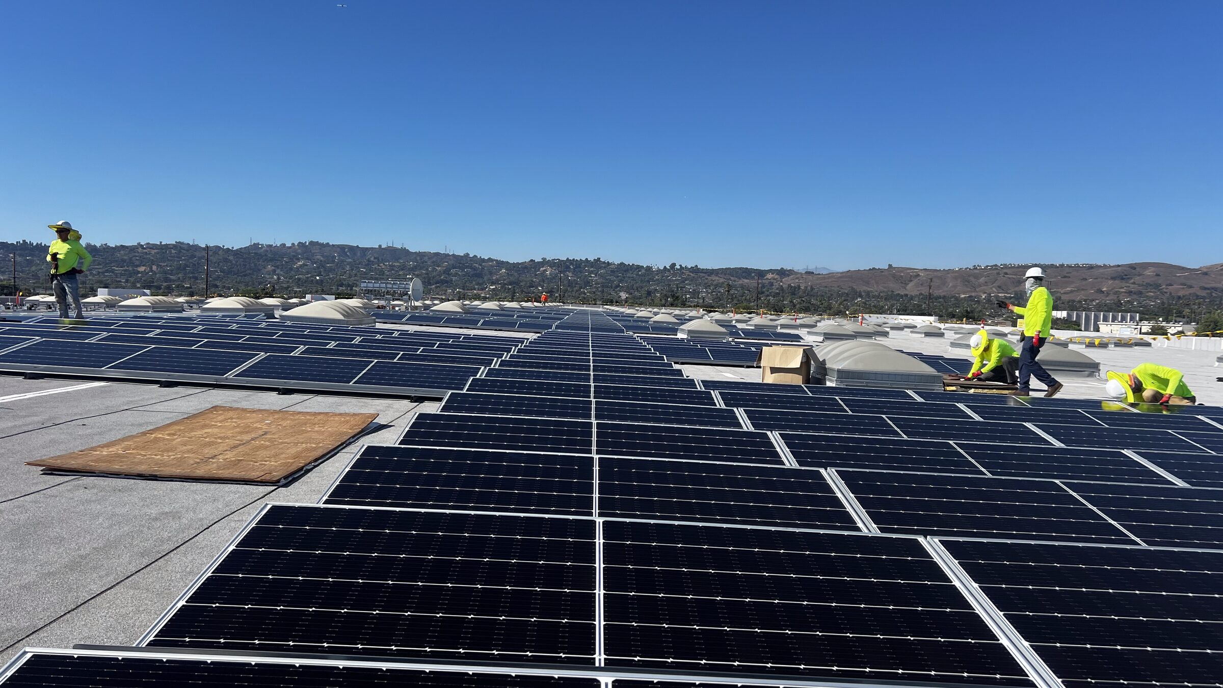 Solar installation in Fullerton, California